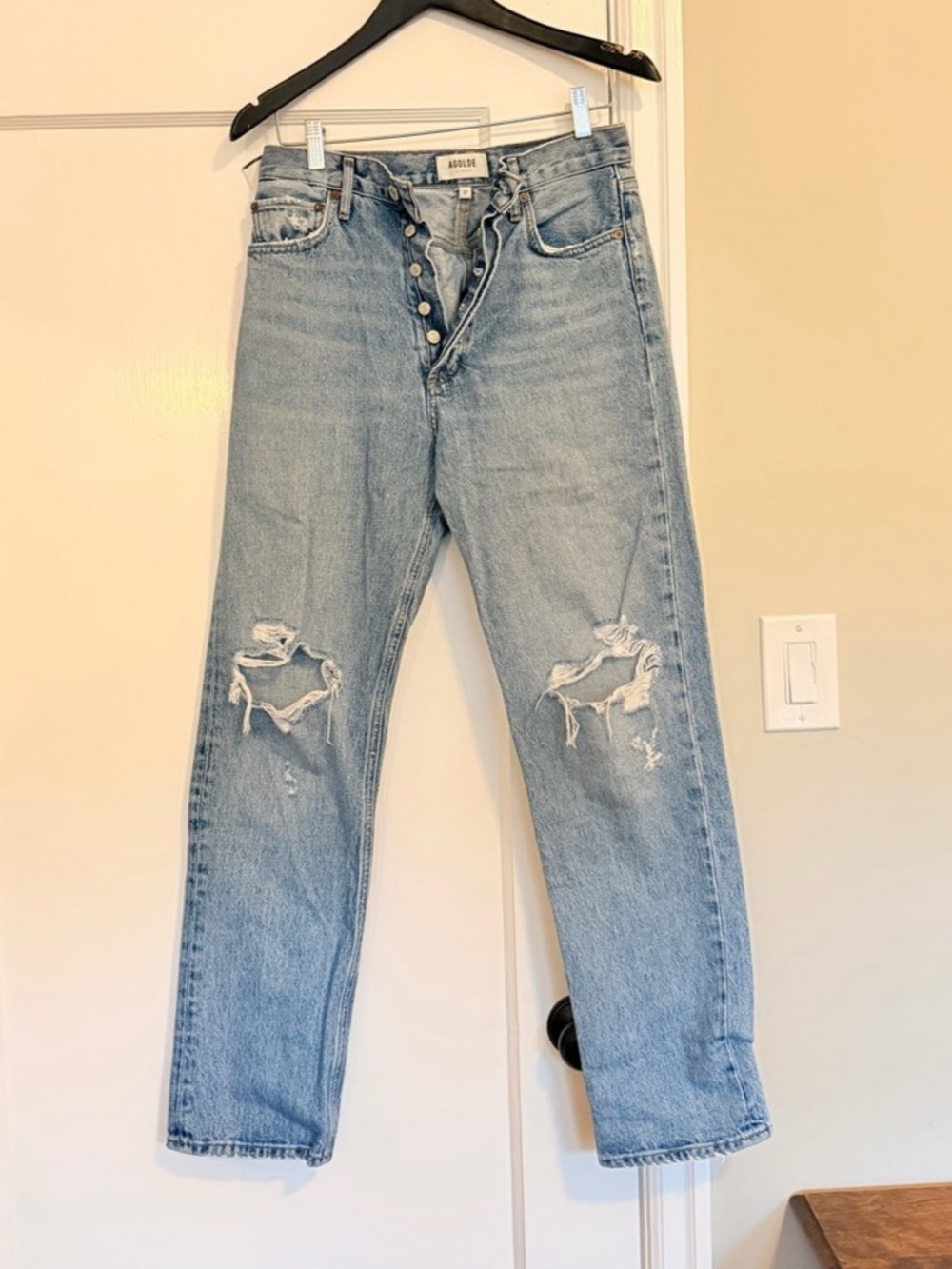 AGOLDE 90's Pinch Distressed Straight Leg Jeans
